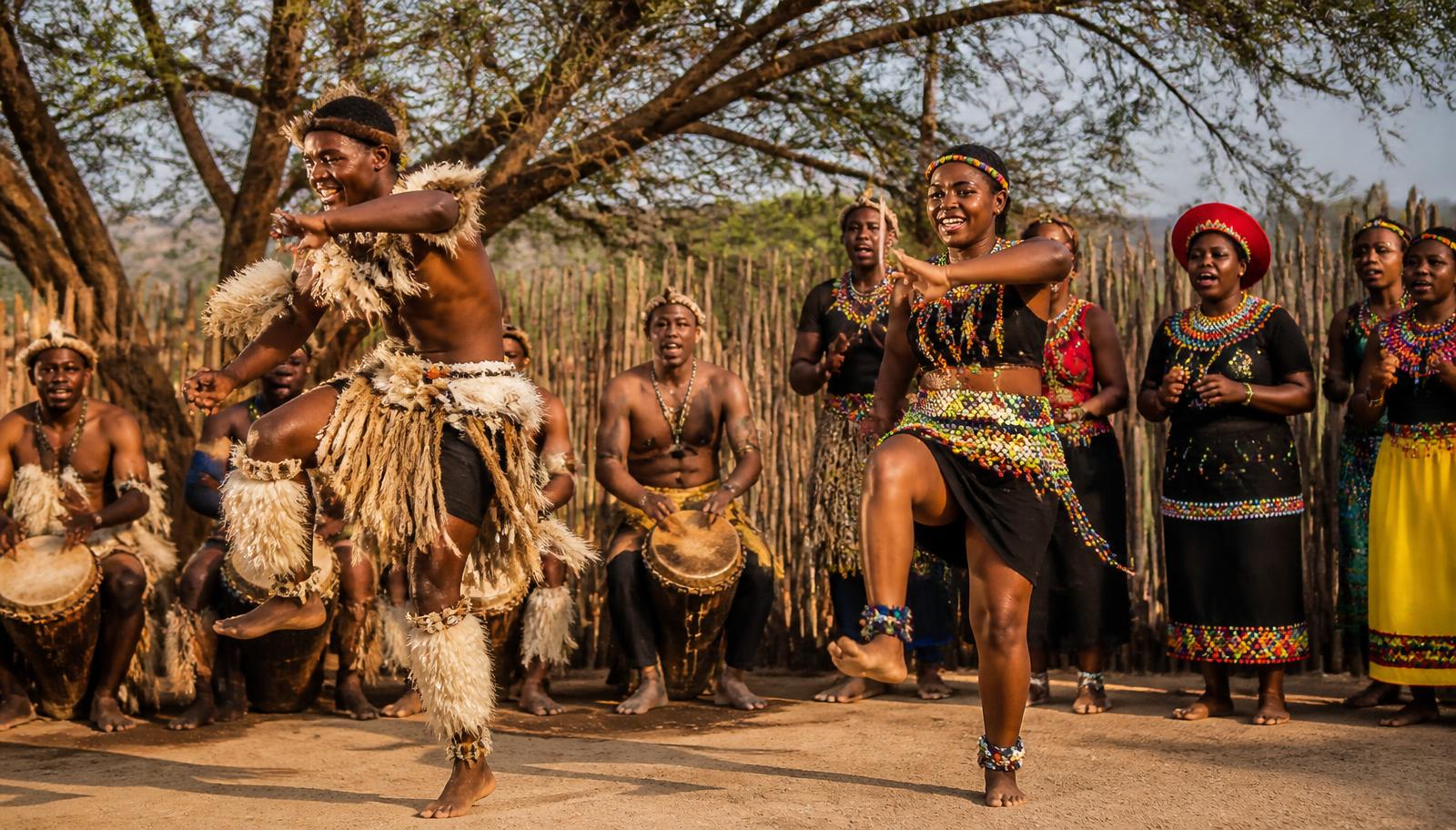Traditional dancers performing in South Africa